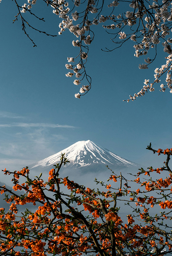Snow capped mountain adventure